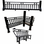 走廊美人靠铝靠栏 铝合金美人靠厂